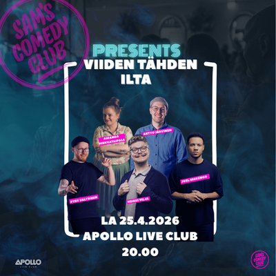 Sam’s Comedy Club: 5 Tähden Ilta