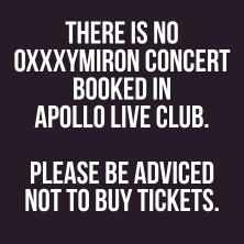 THERE IS NO OXXXYMIRON CONCERT